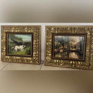 2 Decorative paintings painted in oil